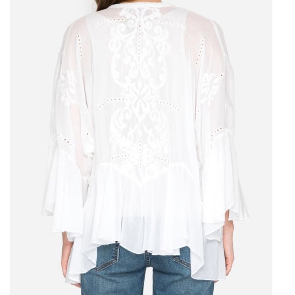 ❌SOLD❌ Johnny Was Demoran Ruffle Kimono Top - Picture 7 of 7